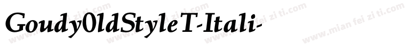 Goudy0ldStyleT-Itali字体转换