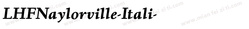 LHFNaylorville-Itali字体转换