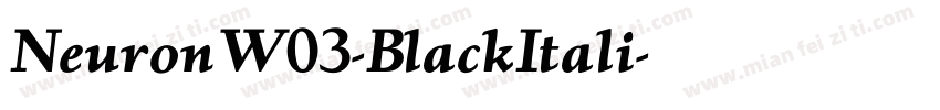 NeuronW03-BlackItali字体转换
