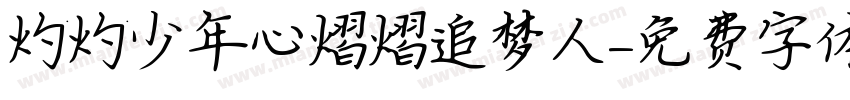 灼灼少年心熠熠追梦人字体转换