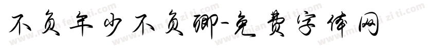 不负年少不负卿字体转换