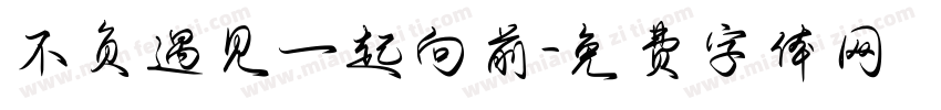 不负遇见一起向前字体转换