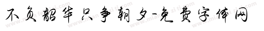 不负韶华只争朝夕字体转换