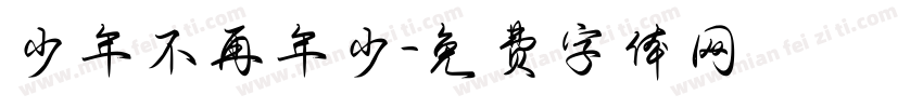 少年不再年少字体转换