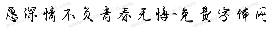愿深情不负青春无悔字体转换