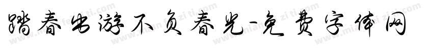 踏春出游不负春光字体转换