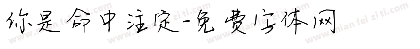 你是命中注定字体转换