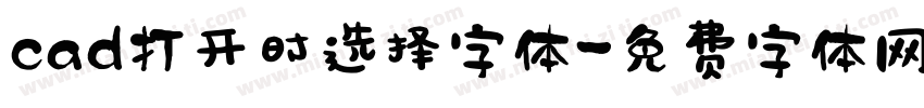 cad打开时选择字体字体转换