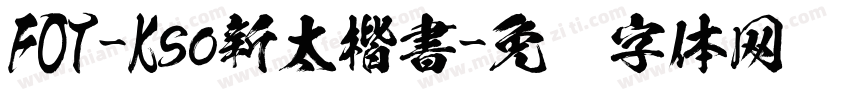 FOT-Kso新太楷書字体转换