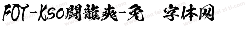 FOT-Kso闘龍爽字体转换
