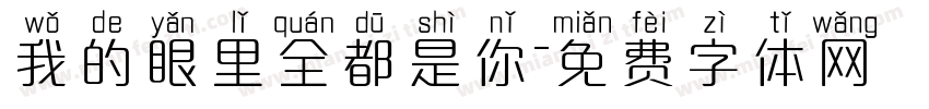 我的眼里全都是你字体转换
