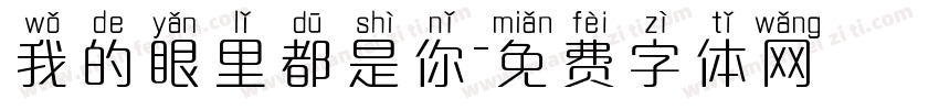我的眼里都是你字体转换