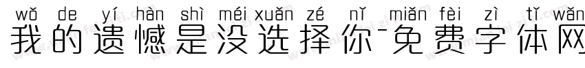 我的遗憾是没选择你字体转换