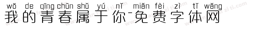 我的青春属于你字体转换