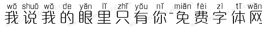 我说我的眼里只有你字体转换