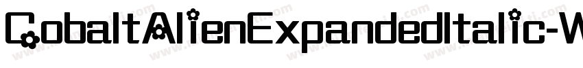 CobaltAlienExpandedItalic-WgB4字体转换