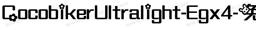 CocobikerUltralight-Egx4字体转换