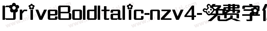 DriveBoldItalic-nzv4字体转换