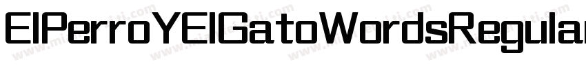 ElPerroYElGatoWordsRegular-4qr4字体转换