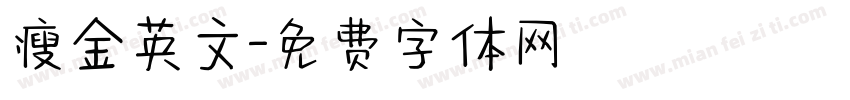 瘦金英文字体转换