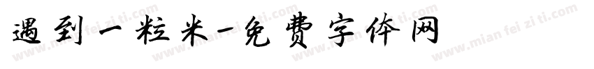 遇到一粒米字体转换
