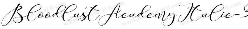 BloodlustAcademyItalic-3Yxz字体转换