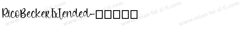 RicoBeckerExtended字体转换