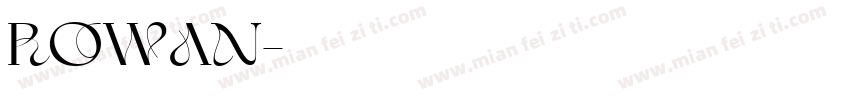 rowan字体转换
