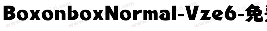 BoxonboxNormal-Vze6字体转换