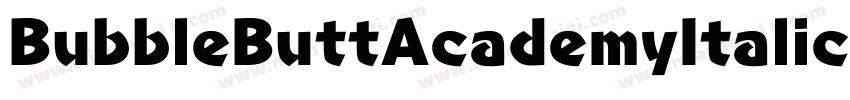 BubbleButtAcademyItalic-dzz6字体转换