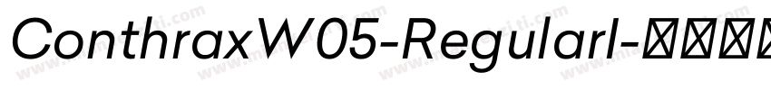 ConthraxW05-RegularI字体转换