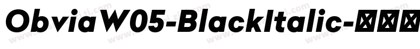ObviaW05-BlackItalic字体转换