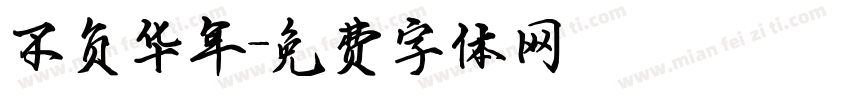 不负华年字体转换