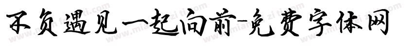 不负遇见一起向前字体转换