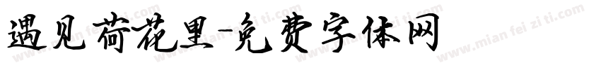 遇见荷花里字体转换