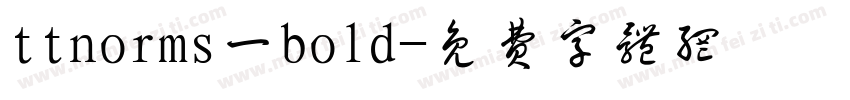 ttnorms一bold字体转换