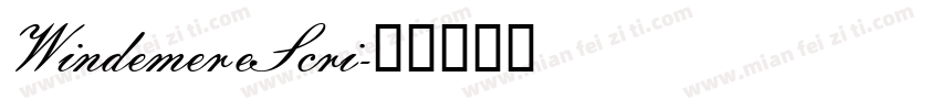 WindemereScri字体转换