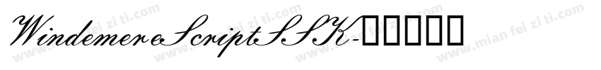 WindemereScriptSSK字体转换