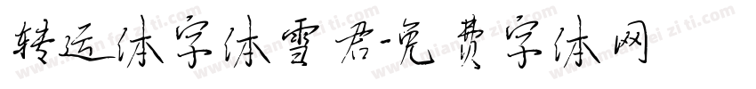 转运体字体雪君字体转换