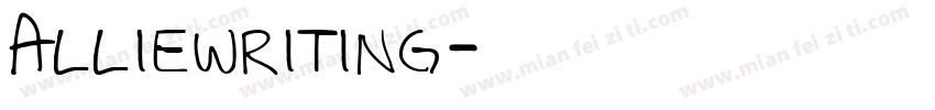 Alliewriting字体转换
