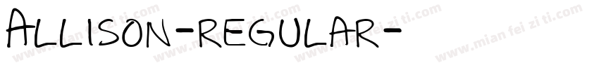 Allison-regular字体转换