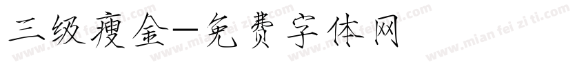 三级瘦金字体转换