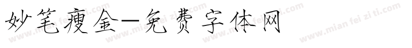 妙笔瘦金字体转换