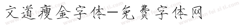 文道瘦金字体字体转换