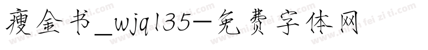 瘦金书_wjq135字体转换