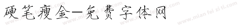 硬笔瘦金字体转换