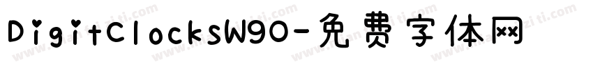 DigitClocksW90字体转换
