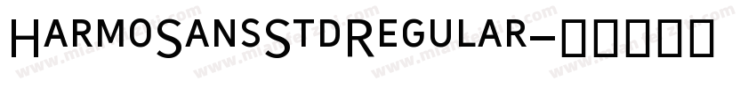 HarmoSansStdRegular字体转换