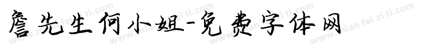 詹先生何小姐字体转换