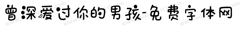 曾深爱过你的男孩字体转换